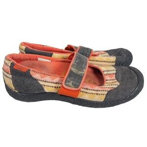 KEEN Womens Harvest Mary Jane Shoes Size 37.5 US 6.5 Multicoloured Denim